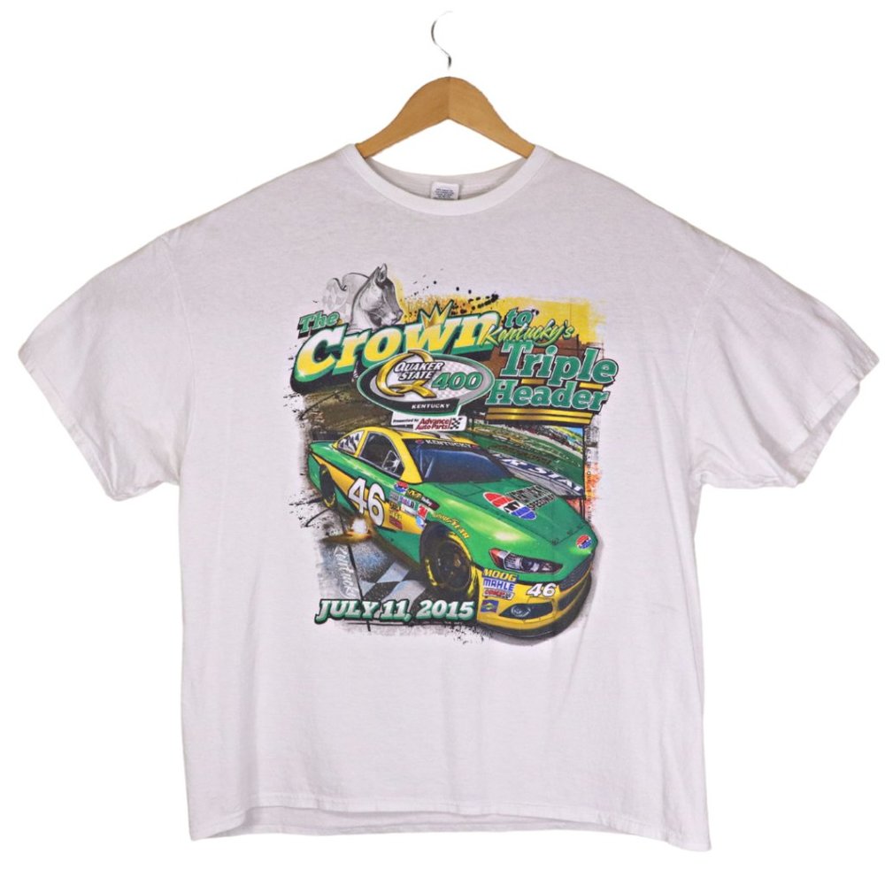 2015 Quaker State 400 Crown to Kentucky Double Sided NASCAR T-Shirt 2XL